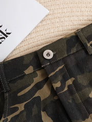 Camo Slim Mini Skirts Sexy High Waist Bodycon Skirts
