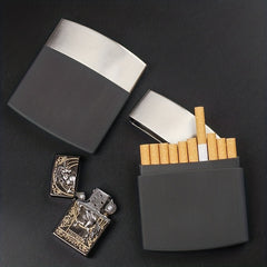 Men's Portable Cigarette Box with Arch Partition Design