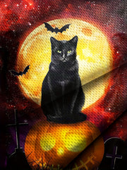 Cat Pumpkin Bat Men's Halloween Tee