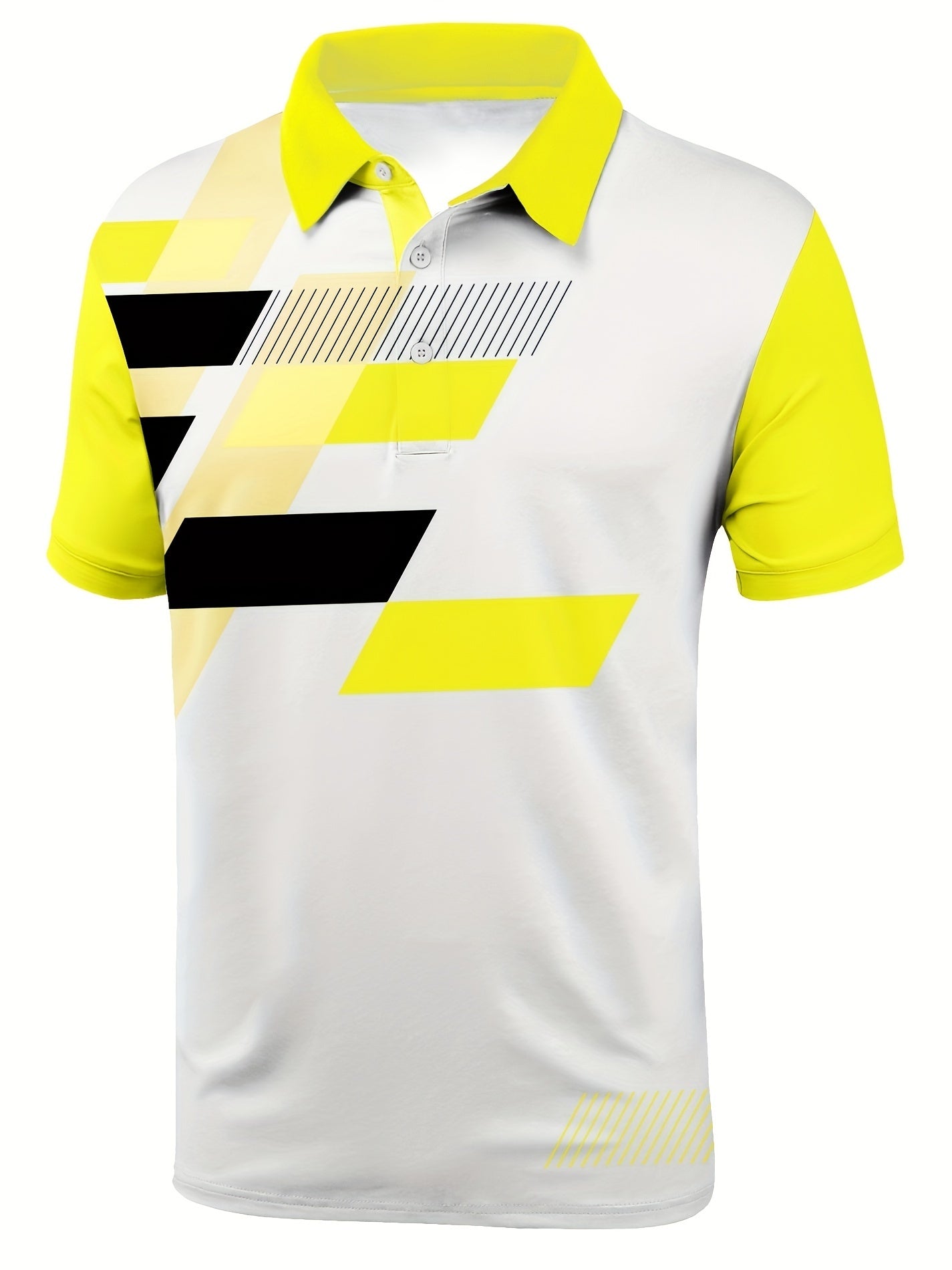 Men's Geometry Polo Shirt for Summer Outdoor Activities