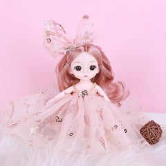 6.69in Yellow Duck Princess Doll Realistic Doll for Girls Dress Up Ornament