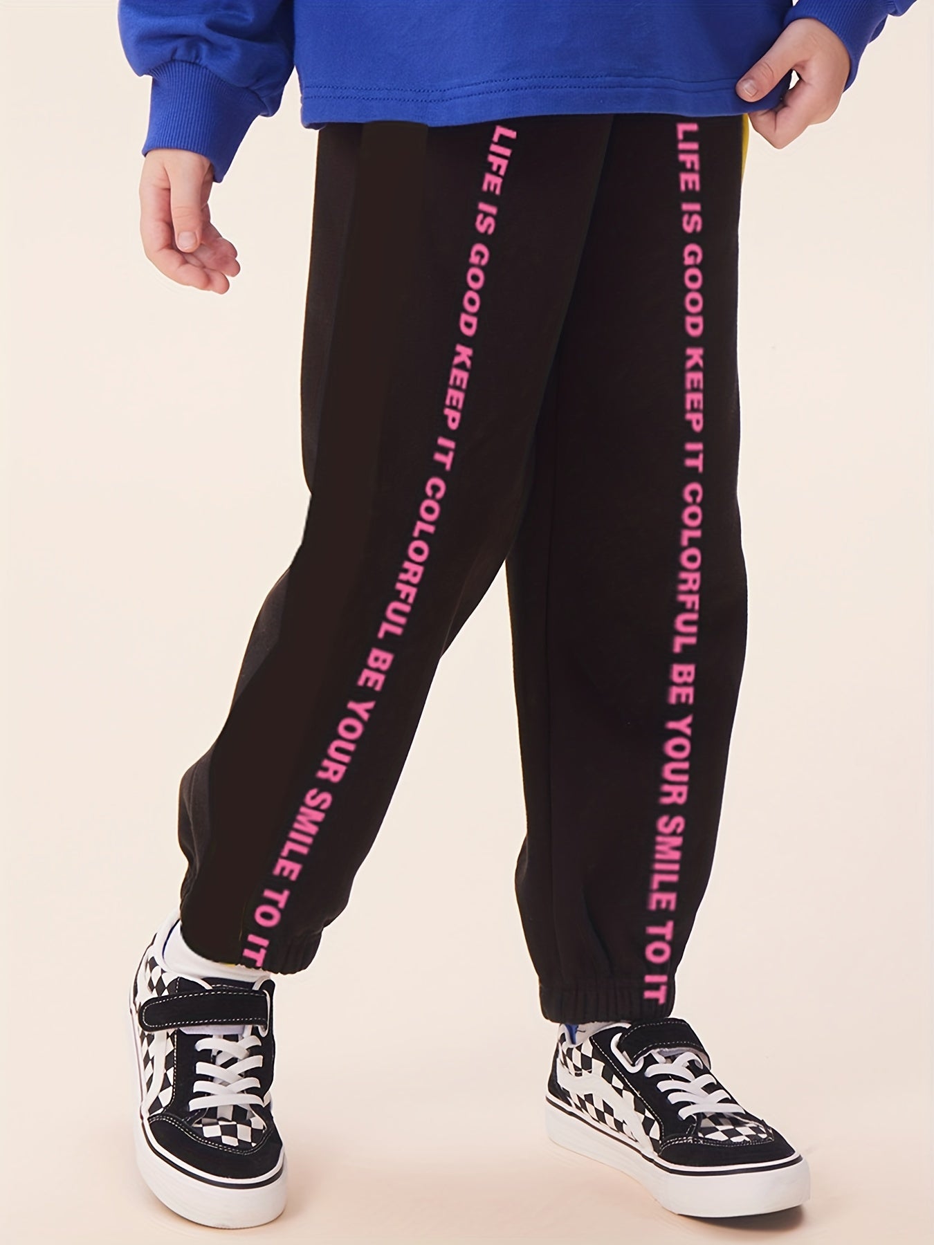 Girls Street Jogger Sweatpants Loose Fit Sports Running Trousers