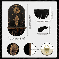 Wooden Crystal Display Stand Hand Stand Witch Decorative Bracket