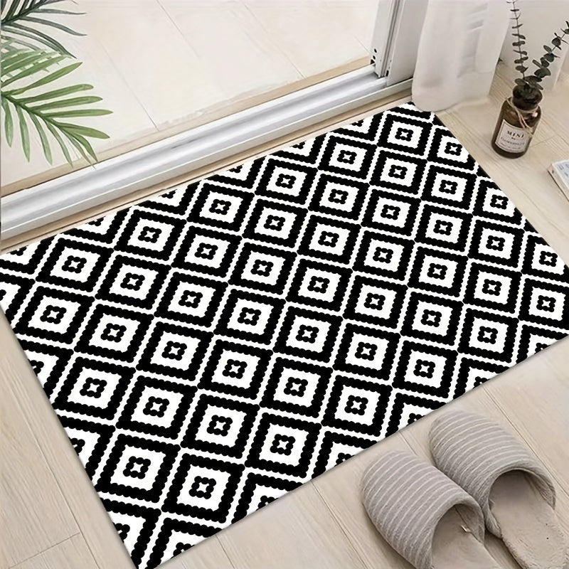 Geometric Area Rug Quick Dry Absorbent Bath Mat 78.74" x 118.1"