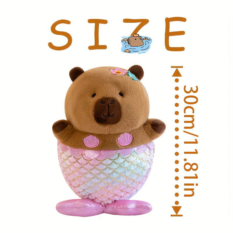Mermaid Capybara Plush Toy Stuffed Animal - Holi Gift