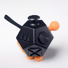 12 Sides Fidget Toys Stress Relief Dice Antistress Cube Toy Orange Yellow