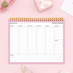Trees Weekly Planner Notepad 7-9.5 Inches