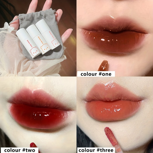 Glass Mirror Glow Lip Glaze Set Moisturizing Hydrating Long Lasting