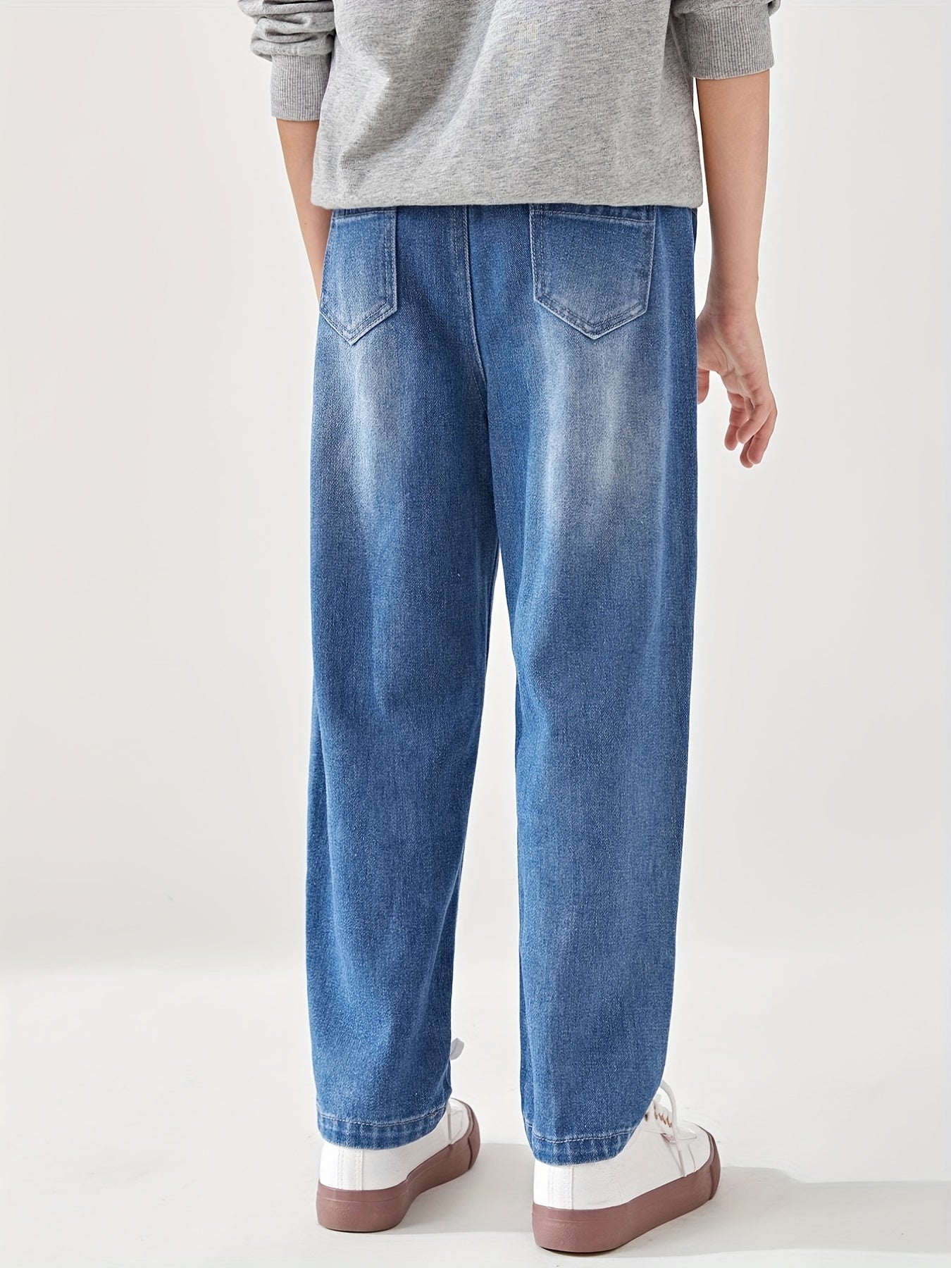 Boy's Solid Denim Harem Jeans