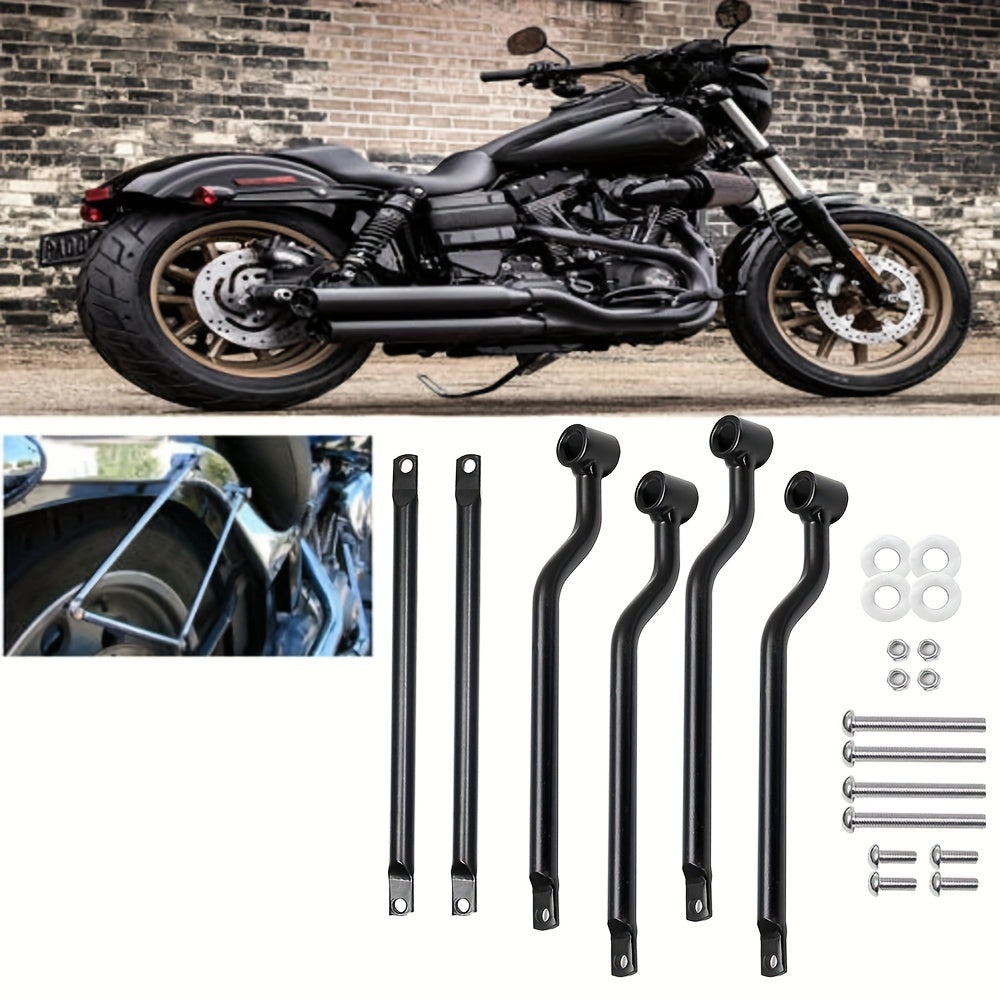 Universal Motorcycle Saddle Bag Support Bars Mounts Bracket Side Luggage