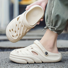 Men's Lightweight Comfy Clogs Hollow Out Non Slip Garden Shoes
