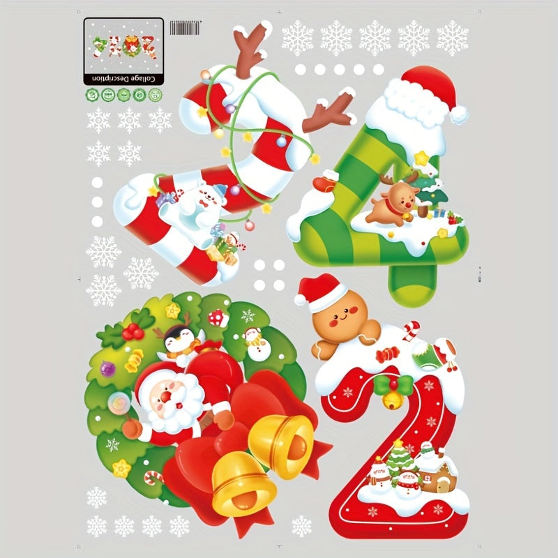 Christmas Wall Stickers Santa Claus Window Decorations