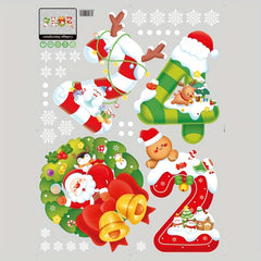 Christmas Wall Stickers Santa Claus Window Decorations