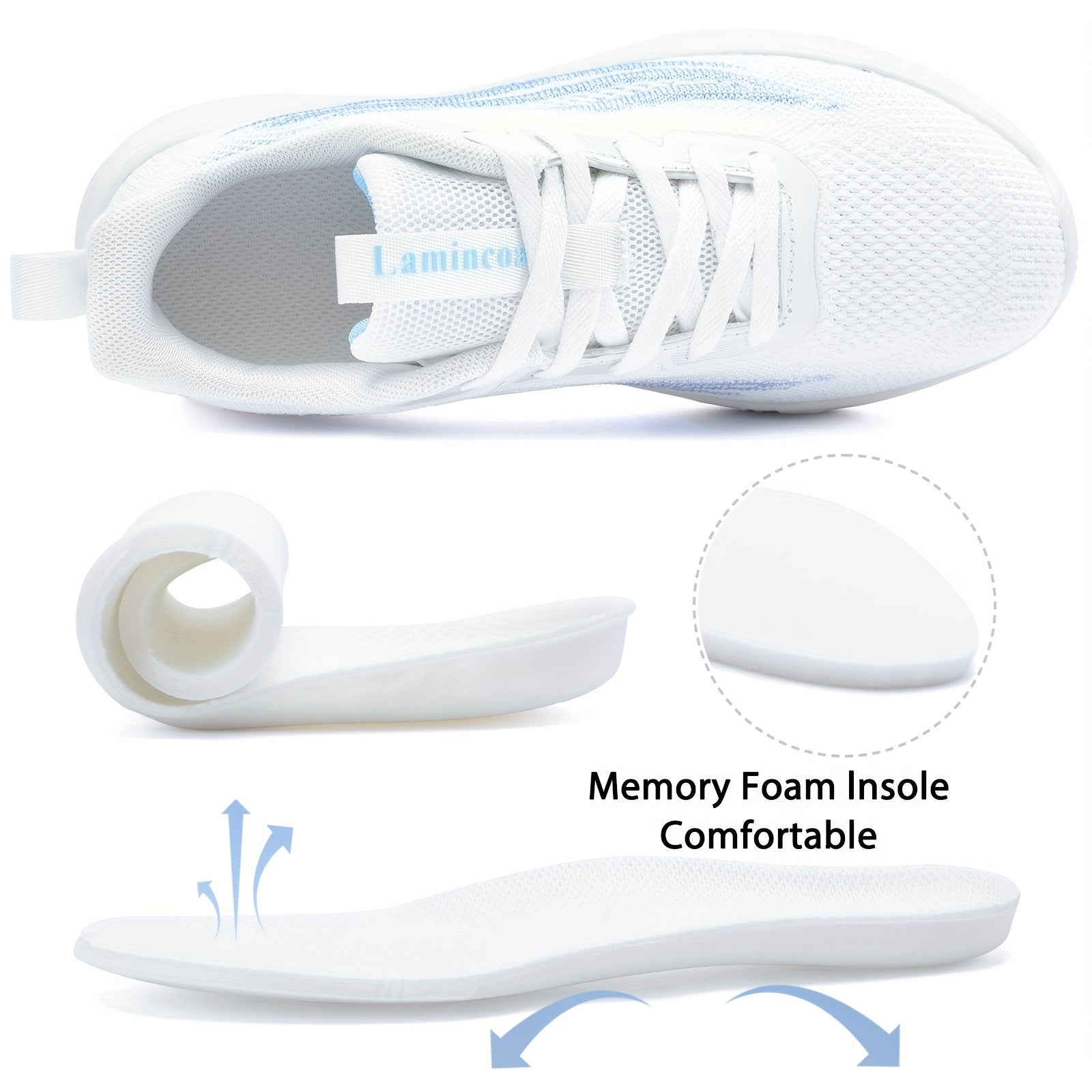 Lamincoa Women's Slip-On Tennis Shoes, Lightweight Comfort Sneakers