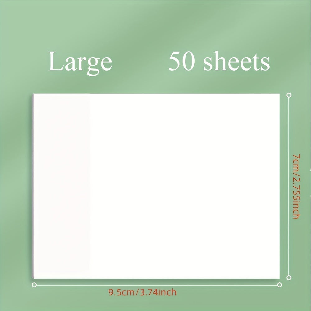 50 Transparent Sticky Notes for Notebooks & Diaries School & Office Supplies