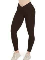 High Waist Yoga Pants Tummy Control Ruched Butt Lifting Leggings