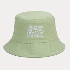 Summer Letter Embroidery Fisherman Hat Sunscreen Sunshade Casual Hat