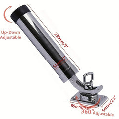 2pcs Adjustable High Fishing Rod Holder 304 Stainless Steel Marine Hardware