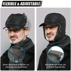 Winter Fleece Balaclava Cap With Face Cover Warm Trapper Cap