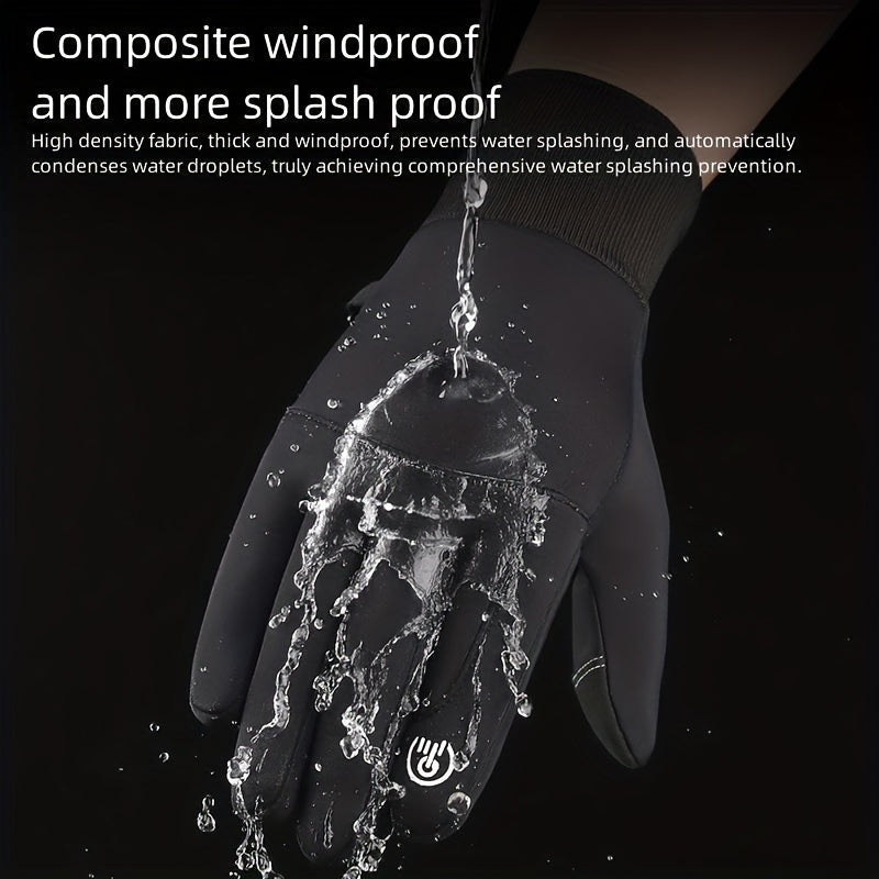 Winter Sports Velvet Gloves Non-slip Touch Screen Cycling Cold