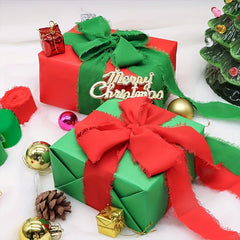 2pcs Christmas Ribbon DIY Christmas Tree Decorations Home Decor