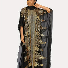 Women's African Sequin Embroidered Dashiki Dress