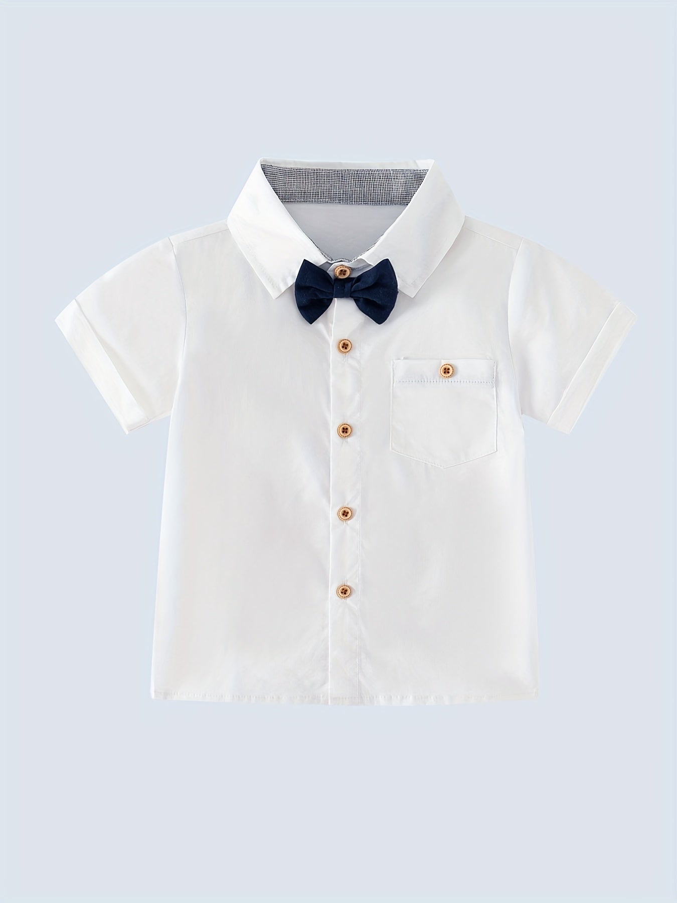 Boys Formal Short Sleeve Lapel Shirt