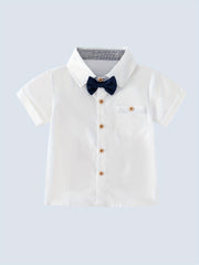 Boys Formal Short Sleeve Lapel Shirt
