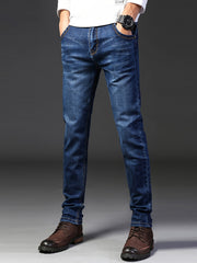 Men's Slim Straight Leg Denim Jeans Casual Cotton