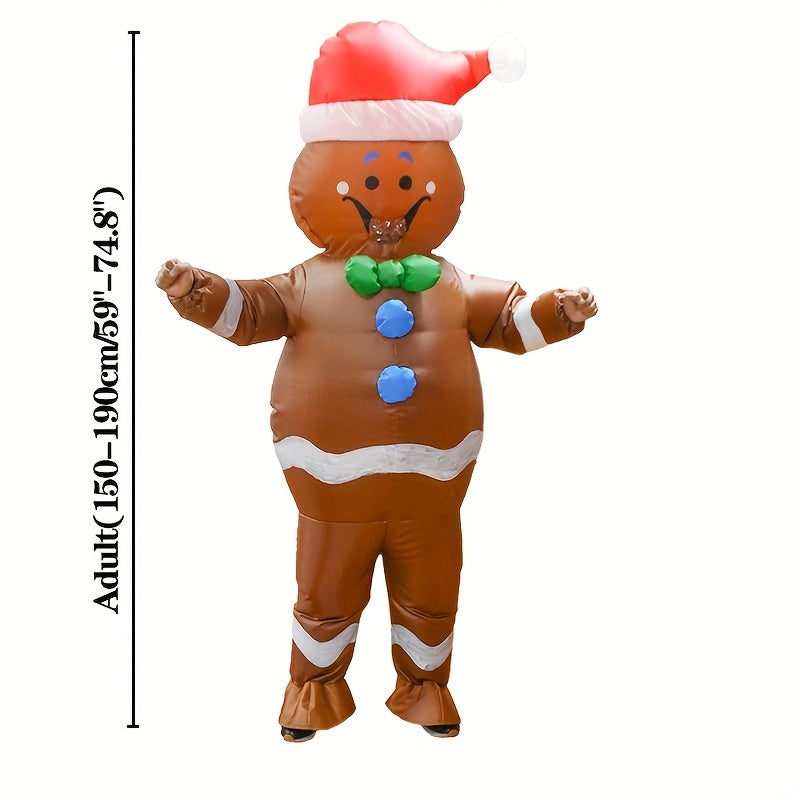 Gingerbread Man Inflatable Christmas Party Costume