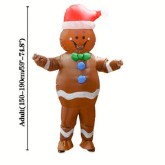 Gingerbread Man Inflatable Christmas Party Costume