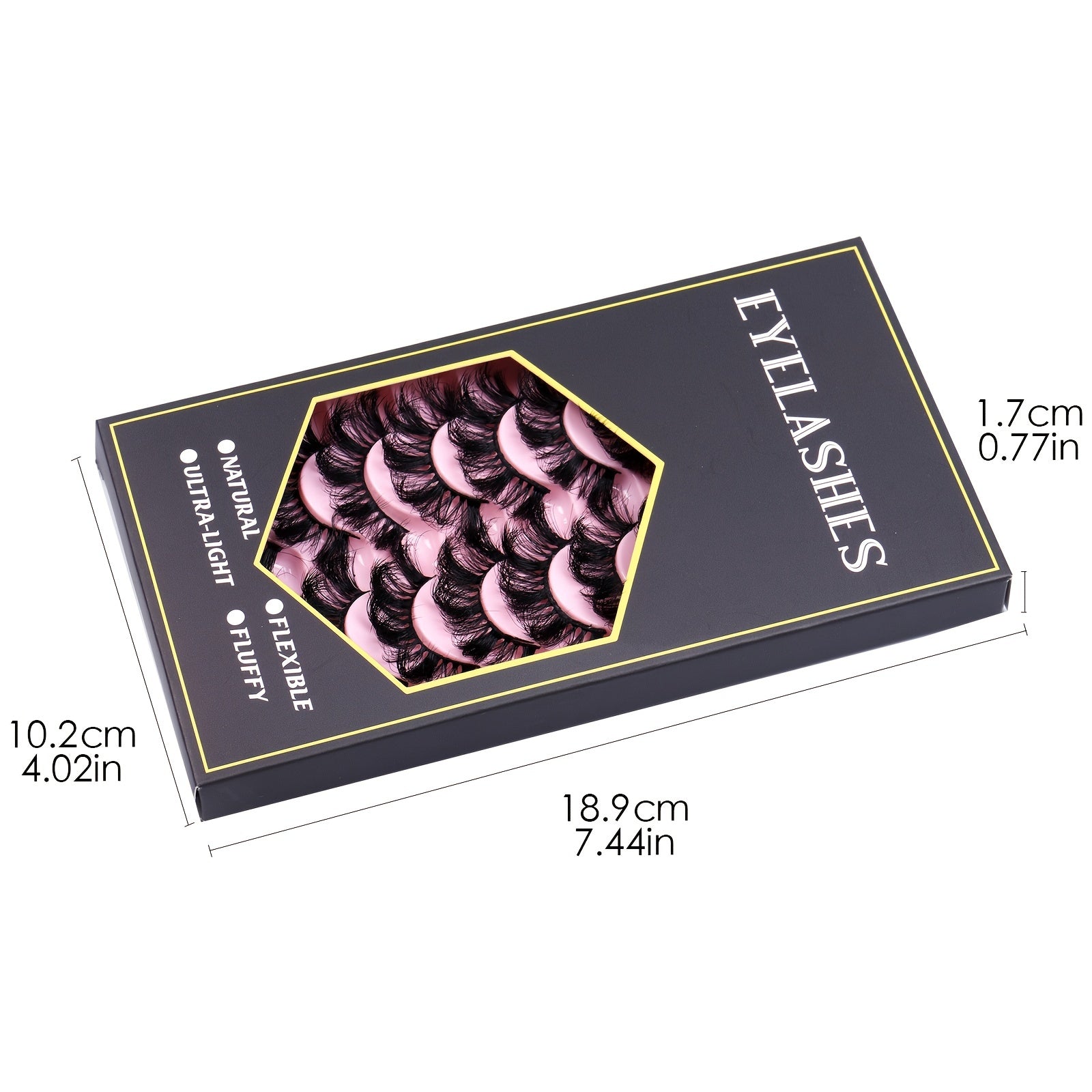 10 Pairs Fluffy False Eyelashes Curling 3D Grafting A Type