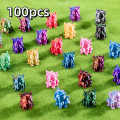 3D Printed Dragon Figurines Mixed Colors Plastic Desk Decor Unique Gift