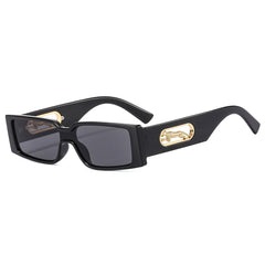 Men's Rectangular Sunglasses Vintage Integrated Lens Sun Protection