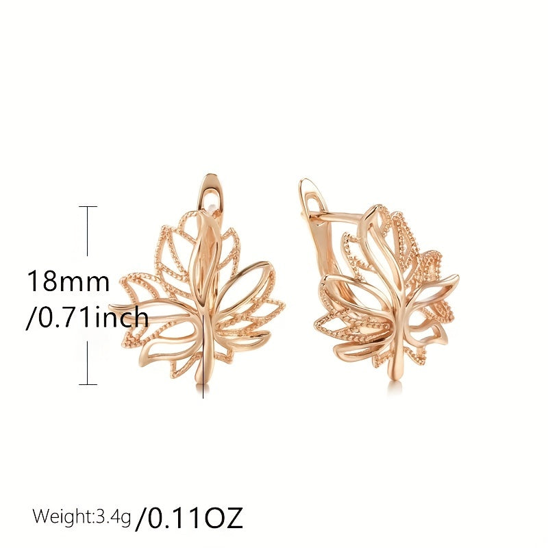 Golden Life Tree Clip Earrings Bling Hoops Wedding Jewelry Christmas Gift