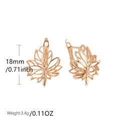 Golden Life Tree Clip Earrings Bling Hoops Wedding Jewelry Christmas Gift