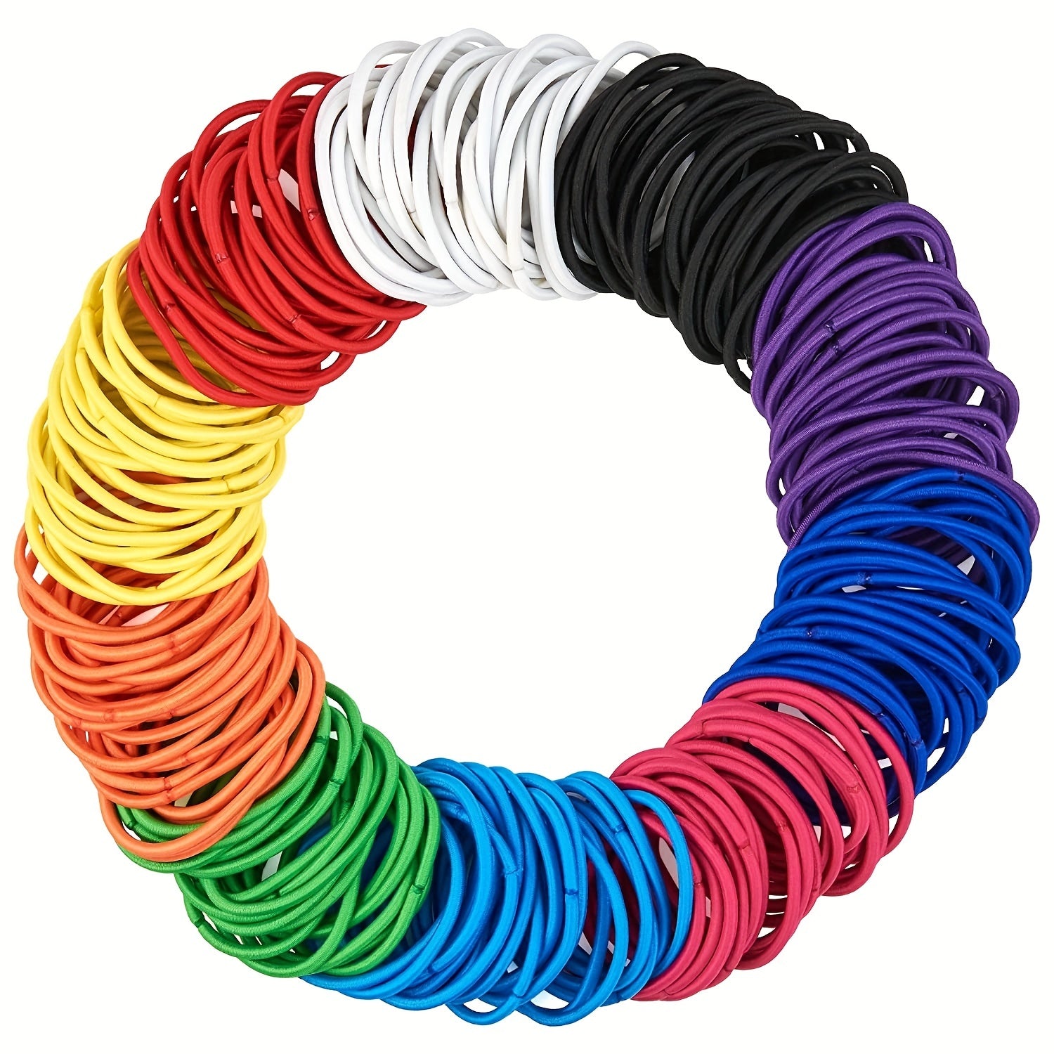100pcs Multicolor Hair Ties Ponytail Holder for Baby Girls