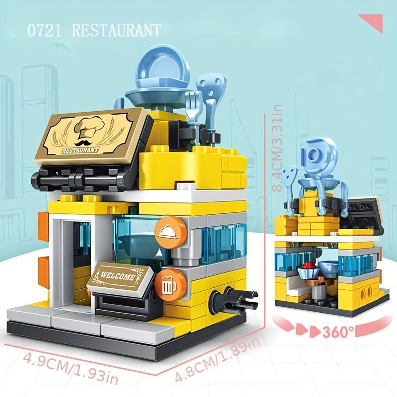 Stackable Building Blocks Toy Set for Kids, City Street View