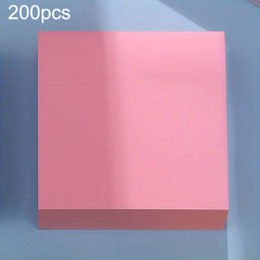 200pcs Bright Sticky Notes 7.62x7.62cm Self-adhesive Pad for Home Office