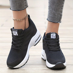 Hidden Heel Air Cushion Platform Walking Shoes For Women