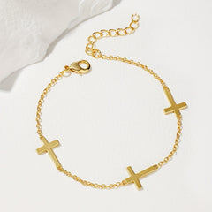 Vintage Style Cross Chain Bracelet Hand Jewelry Party Favors
