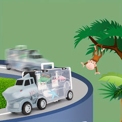 Inertial Pull Back Toy Car Simulation Dinosaur Animal Model Hand Storage Car Toy