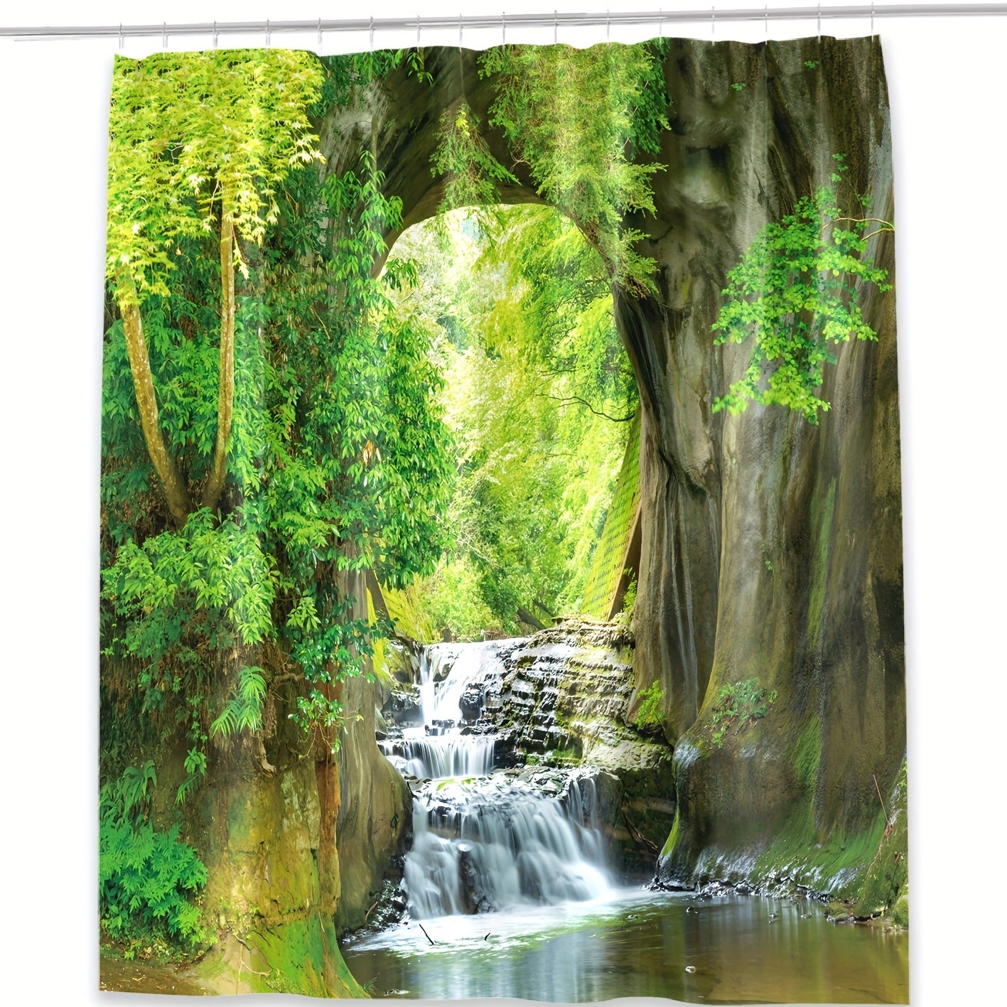 Stylish Forest Pattern Shower Curtain - Waterproof & Mildew Proof