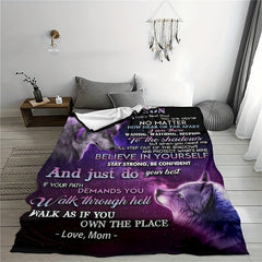 Soft Blanket Mom's Gift For Son - Camping and Outdoor Use