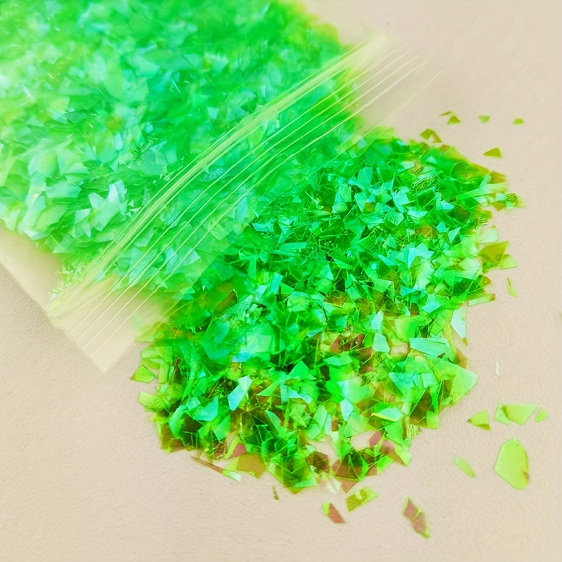 10g Holographic Ab Nail Glitter Flakes Shell Sparkly Sequins DIY Gel Polish