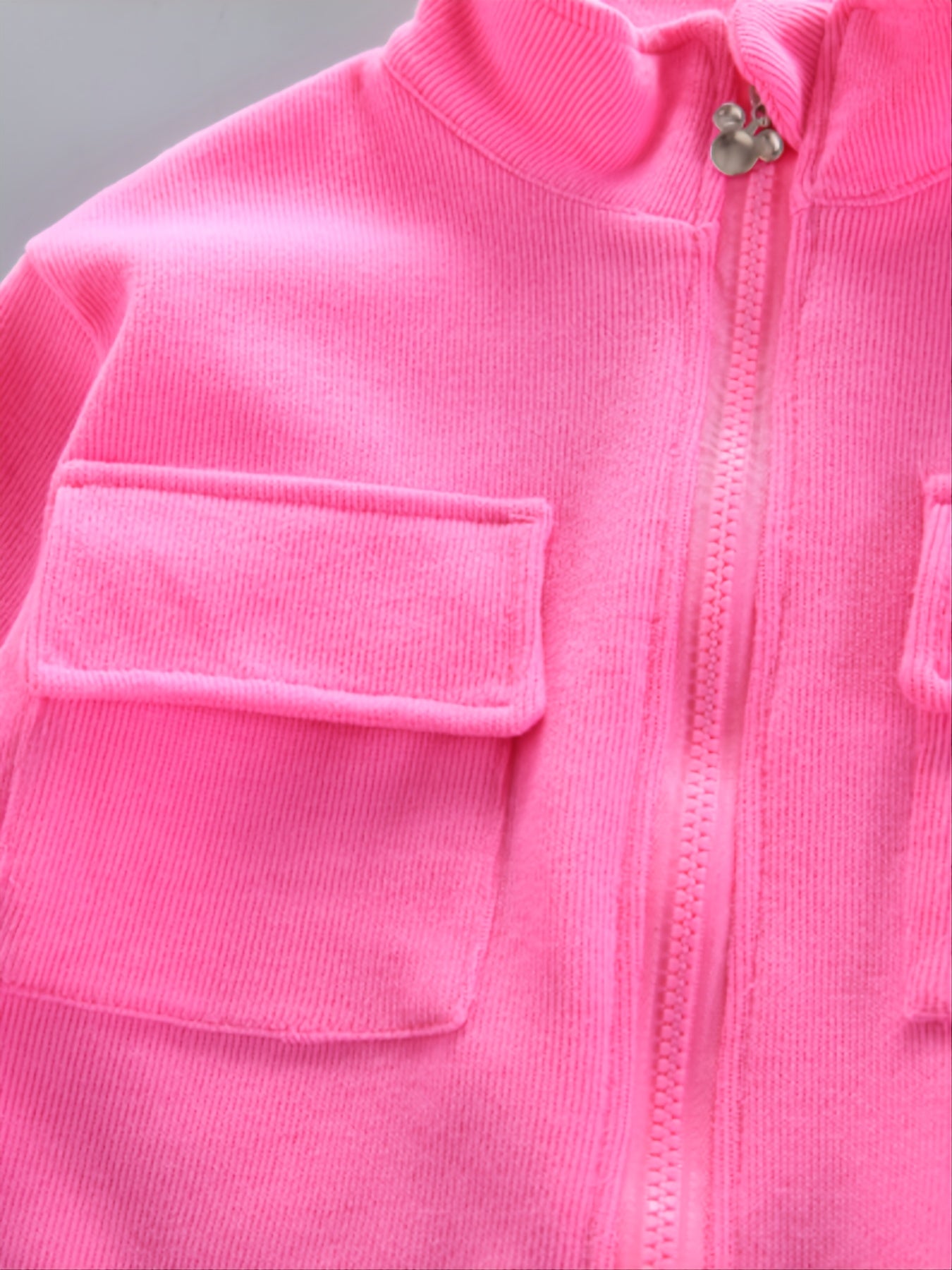 Girls' Casual Solid Cotton Sports Suit