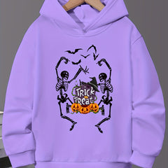 Girls Dancing Skeletons Halloween Hoodie Casual Sweatshirt