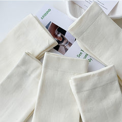4 Pairs Women's Casual Mid Tube Socks