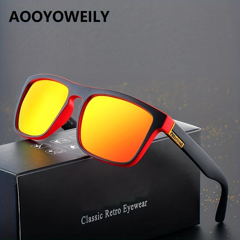 Men's Vintage Square Polarized Sunglasses UV400