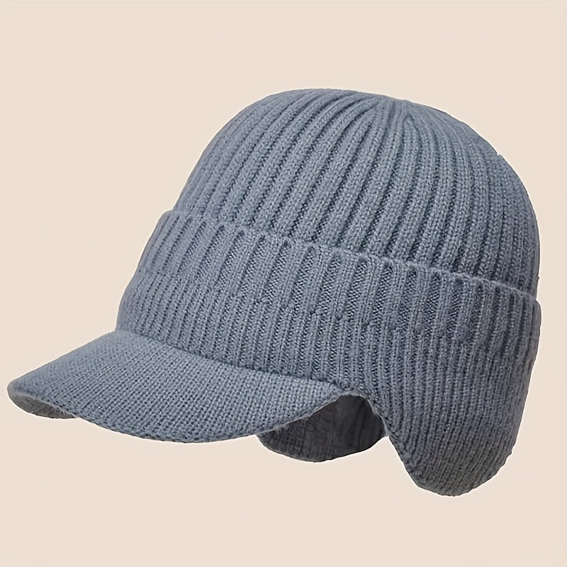 Winter Thickened Ear Protection Knitted Hat Windproof Pullover Hat
